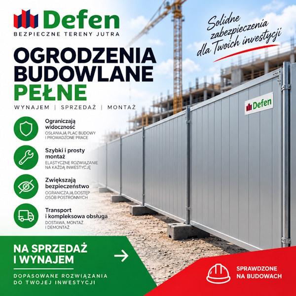 ogrodzenia budowlane pełne